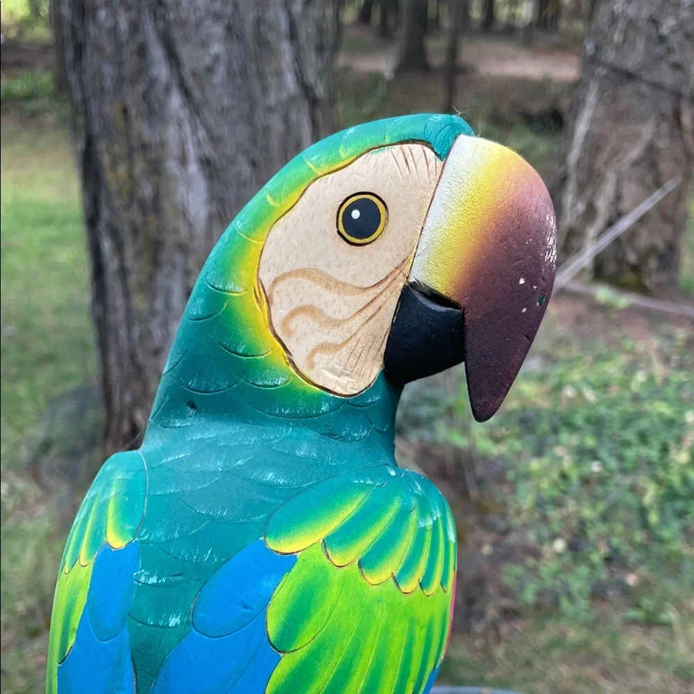 Colorful Wooden Parrot Bird decoration